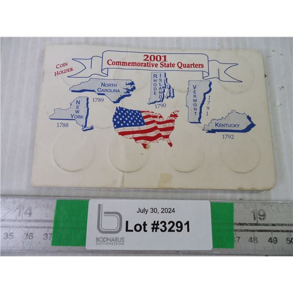 (20) 2001 Commemorative State United States Quarters