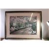 Image 1 : *Framed Signed Print of Flowered Path (44 3/4" x 34 3/4")