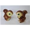 Image 3 : (2) Sets of Vintage Salt & Pepper Shakers (Squirrels & Flowers on Tray)