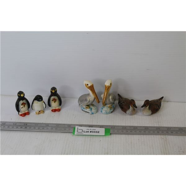 (3) Sets of Vintage Salt & Pepper Shakers (California Pelicans - Ducks - Penguins)
