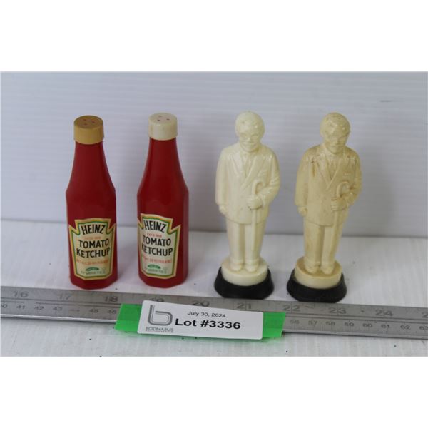 (2) Sets of Salt & Pepper Shakers (KFC - Heinz Ketchup Bottles)