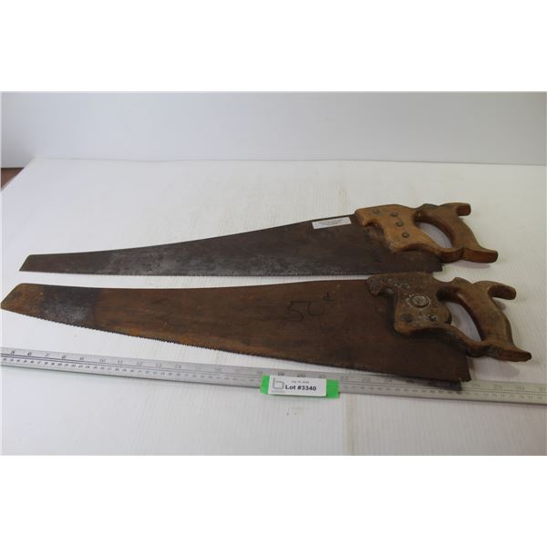 (2) Vintage Hand Saws