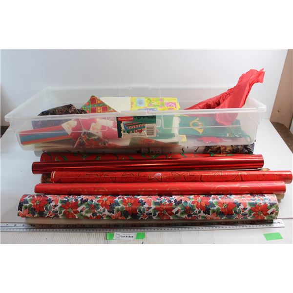 Assorted Christmas Wraps, Bags and Container