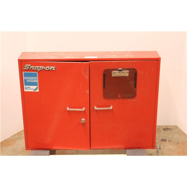 * Snap-On Wall Mounted Shop Tool Box With Key and Contents Wheels not Included - 6" x 34" x 25"