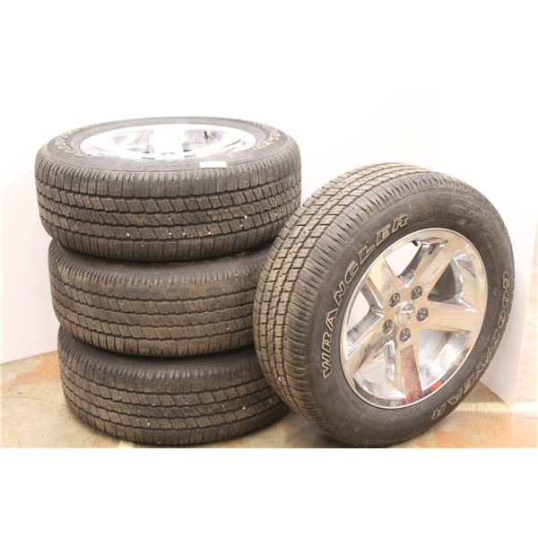 * (4) Good Year Wrangler Tires With Rims - P275/60R20 4 Times Bid Price
