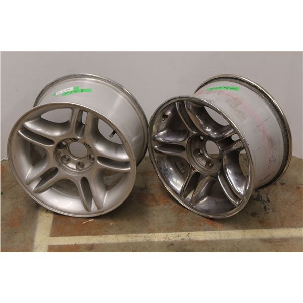 * Pair Of Automotive Rims - Don't Match - 18 1/2" Diameter
