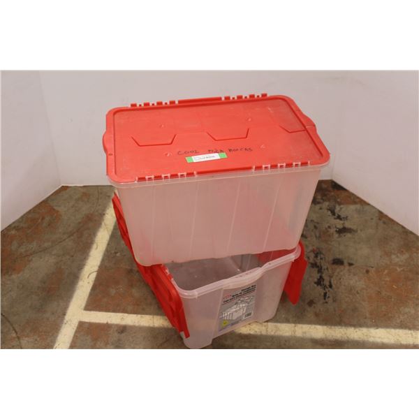 *(2) GSC Plastic Totes