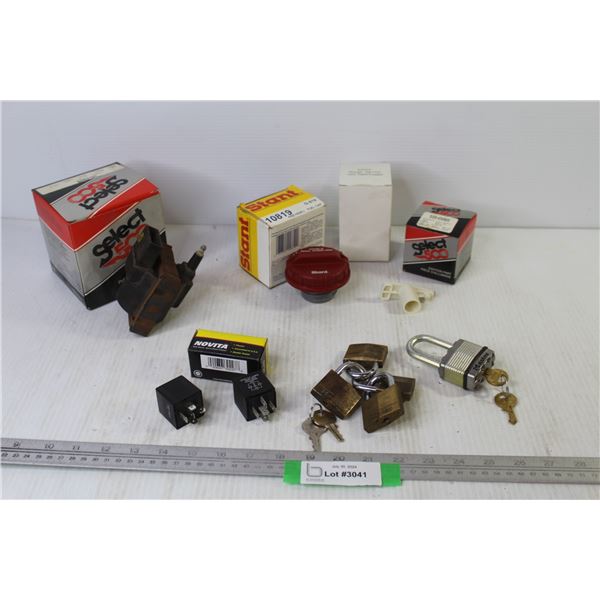 Rotor - Fuel Cap - Ignition Part - Flashers - Padlocks w/Keys
