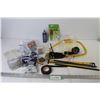 Image 1 : Extension Cord w/Switch - (2) Chalking Tool Caps - Screws Nuts & Bolts - Hacksaw Blades - Misc. Item