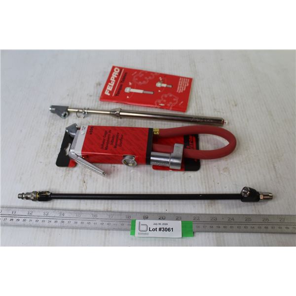Inflator Gauge (NIB) - Tire Inflator Tools - Fel-pro Torque Tables Booklet