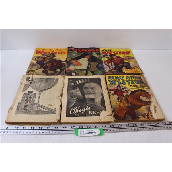 (6) Vintage Western Stories (Magazines, 1940's Era)
