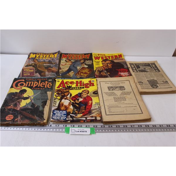 (7) Vintage Western & Mysteries Stories (Magazines, 1940's Era)