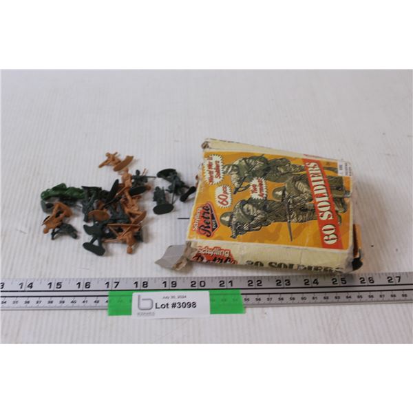 Retro Plastic Toy Soldiers in Box