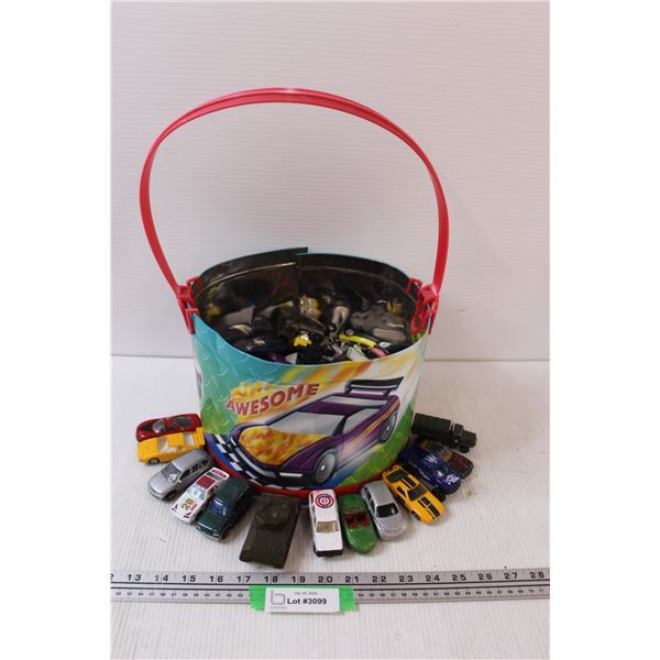 Bucket of Hot Wheel Toy Cars - Assorted