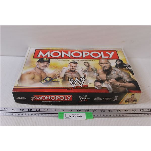 WWE Monopoly Board Game - Appears All There, as is
