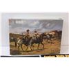 Image 3 : Western Lot: Puzzle, Cowboy Movie Posters Book, Banff Alberta Drawing in Frame