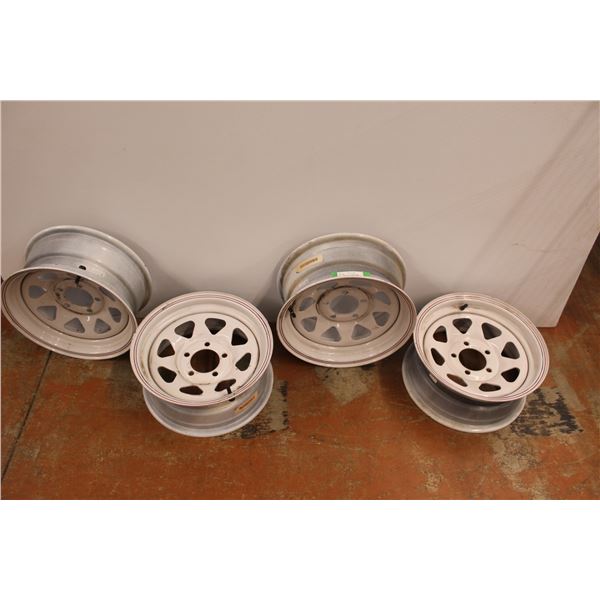 * 4X Bid Price: Tire Rims 15" Rim x 7" Deep x 2.5" Spread Between Bolt Pattern