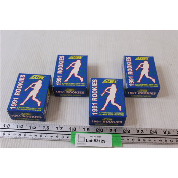 (4) Baseball 1991 Trading Cards - NIB