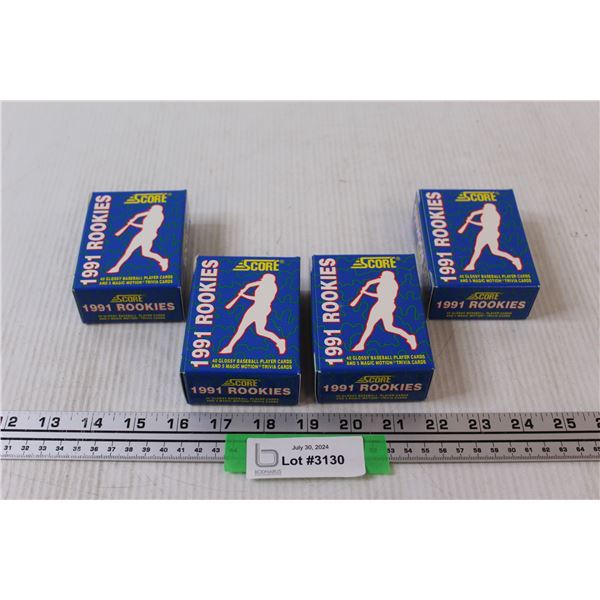 (4) Baseball 1991 Trading Cards - NIB