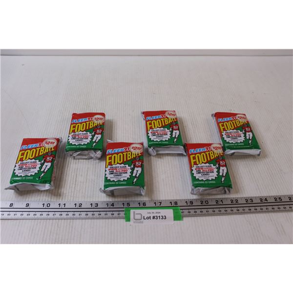 (6) Fleer 1991 Football Trading Cards - NIB
