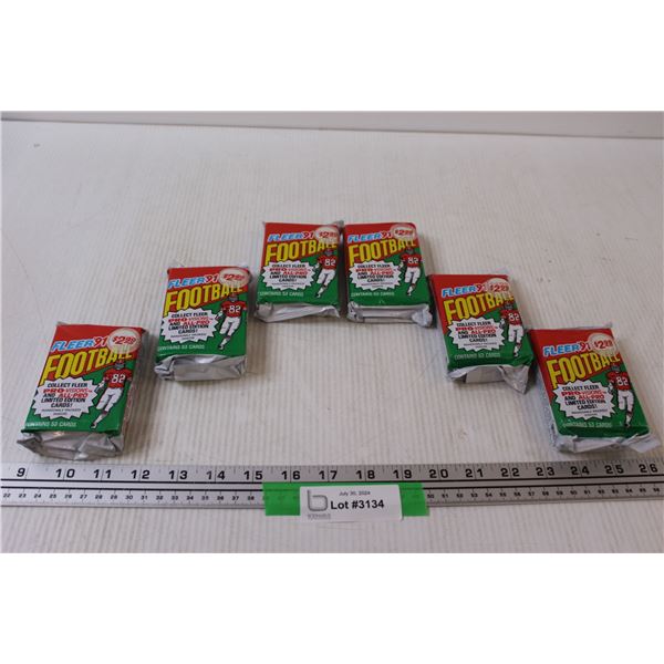 (6) Fleer 1991 Football Trading Cards - NIB