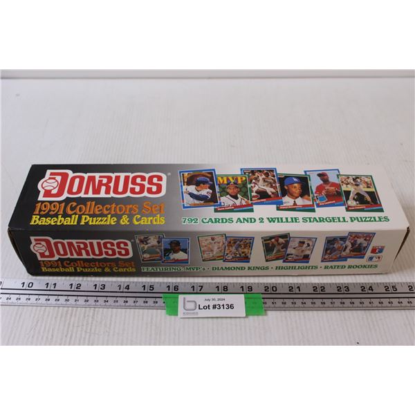 Donruss 1991 Collectors Set Baseball Trading Cards in Box