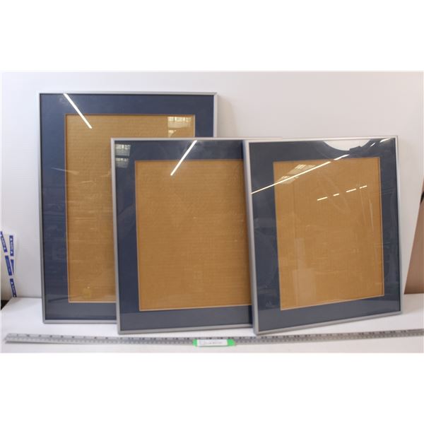 (3) Picture Frames: (2) 18" x 15" (1) 22" x 16.5"