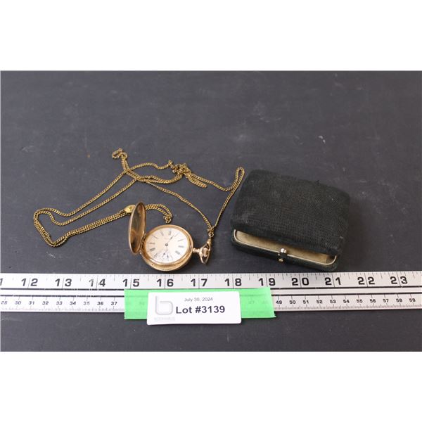 ^Waltham Pocket Watch w/Case