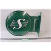Image 1 : Saskatchewan Roughriders Metal Mountable Sign - 17" x 14"
