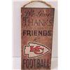 Image 2 : Kansas City Chiefs Thankful Wood Signs - 12" x 6"