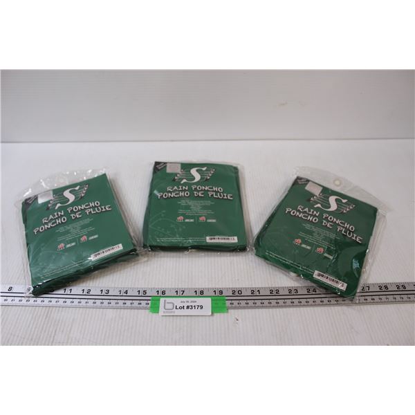 (3) Saskatchewan Roughriders Rain Poncho