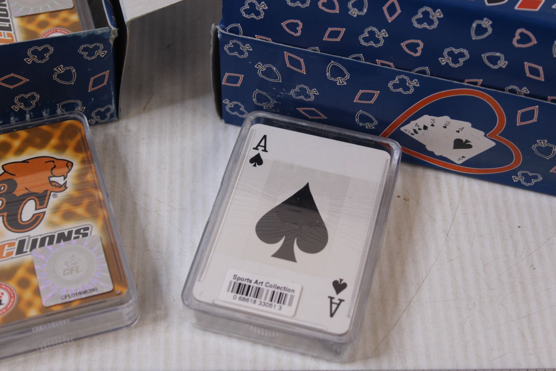 Playing Card Package Net (2) Packages of BC Lions Playing Cards (24 Decks in Total, Appears New)