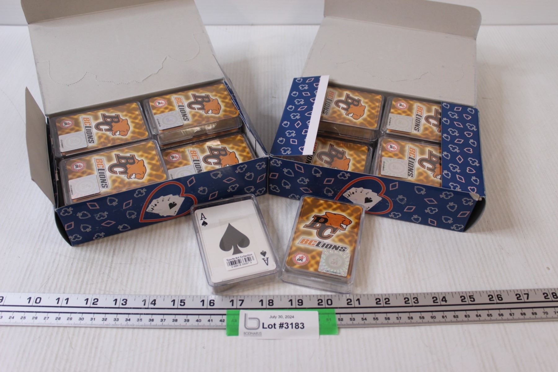 Playing Card Package Net (2) Packages of BC Lions Playing Cards (24 Decks in Total, Appears New)