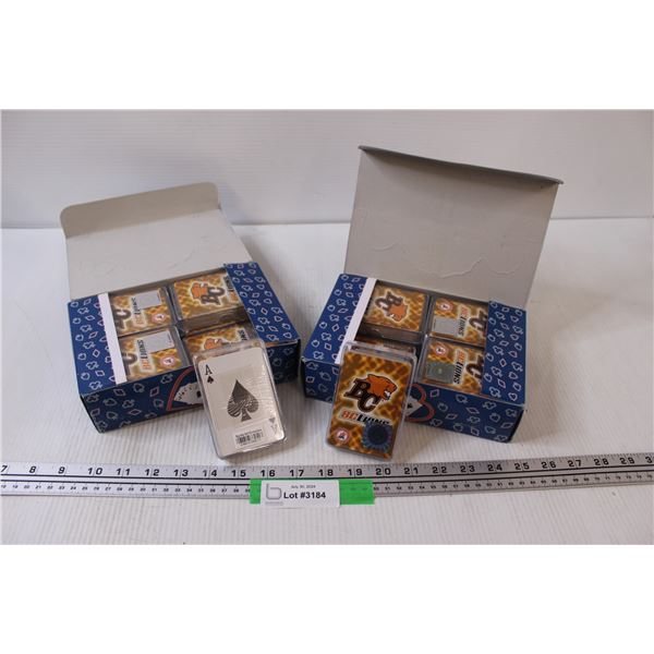 (2) Packages of BC Lions Playing Cards (24 Decks in Total, Appears New)