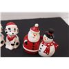 Image 5 : (4) Salt & Pepper Shaker Sets: Snowmen & Puppies & Santa