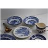 Image 2 : Assorted Plates, Spoons and Creamer - Blue Willow