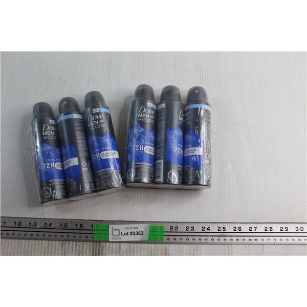 (6) Dove Spray Antiperspirants for Men