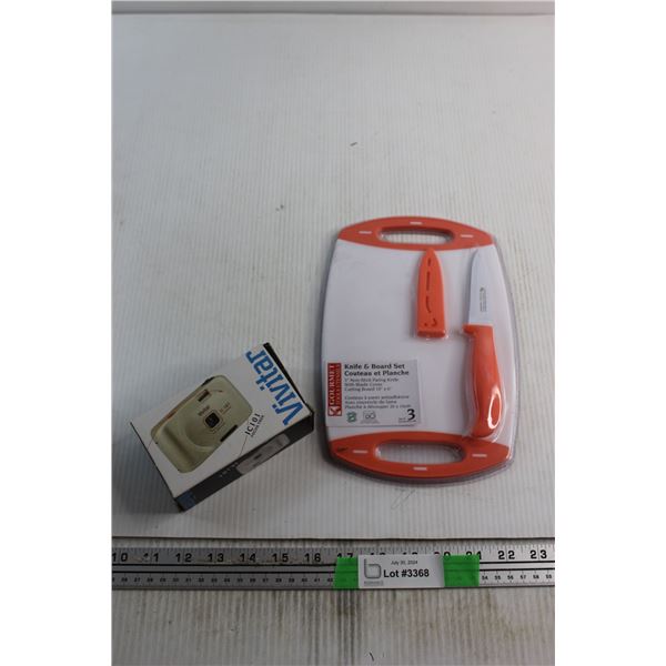 Knife & Board Set and Camera