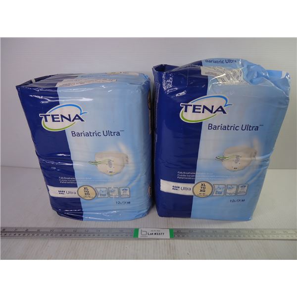 (2) Tena Adult Diapers Ultra - Size XL