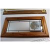 Image 2 : Oak Wood Mirror and Towel Bar