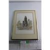 Image 1 : Signed Watercolor Painting of 1855 Church