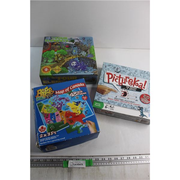 The Four Elements, Map of Canada Puzzles and Pictureka Game