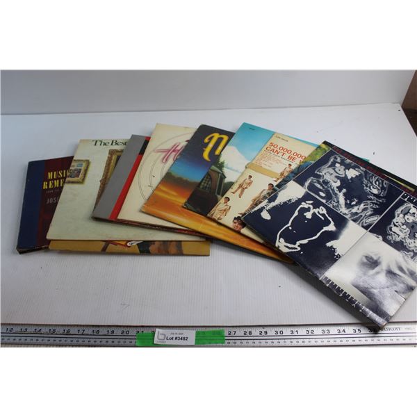 Assorted Vinyl Records - Some Are Empty and Damaged