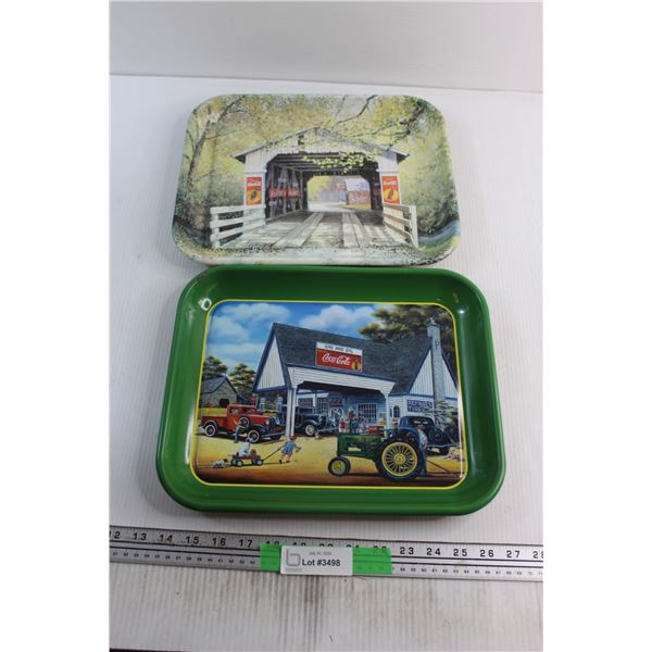 (2) Coca Cola Trays