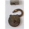 Image 2 : (1) Vintage Steel State Lock (has key) & (5) Pad Locks (No Keys)