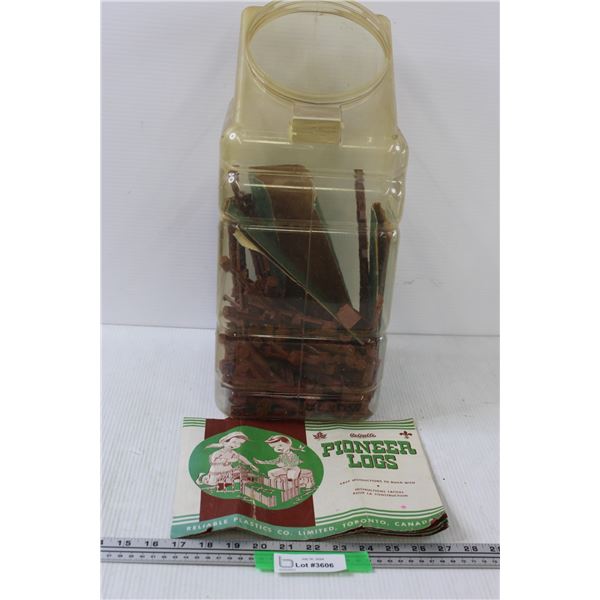 Tub Full of Pioneer Logs - 18" x 8" x 8" (Tub)