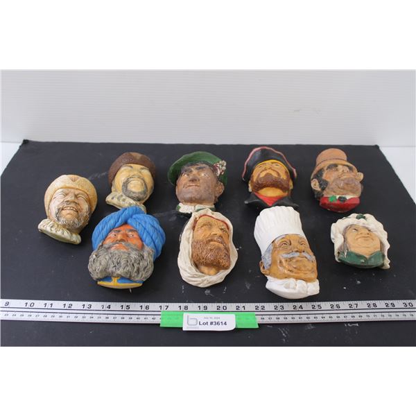 (1) Bossons Head (Far Left), (8) Bossons Style Heads (Some Wear)