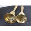 Image 5 : Brass Lot: (2) Bells, Teapot, Candy Dish