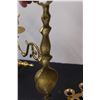 Image 5 : Brass Lot: (2) Wall Sconces Candleholders, (3) Candleholders, (2) Candles