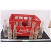 Image 1 : (25) Coca Cola Glass Bottles in Red Coca Cola Crate (Missing One Handle as Shown)